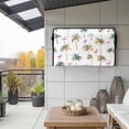 thumbnail image 2 of Outdoor TV Cover 58x37x4.5in, Pink Flamingo Palm Trees on White Weatherproof TV Screen Protector with Zipper, Summer Beach Outside Television Cover Fits Up to 60-65", 2 of 9