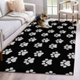 thumbnail image 2 of Hallway Runner Rugs 2.7x5 Ft, Pet Paw Printed Non Slip Area Rugs for Kitchen Bedroom Entryway, Modern Dog Footprints Black Grey Washable Carpet Runner Rug Floor Mats for Bedroom Home Decor, 2 of 9