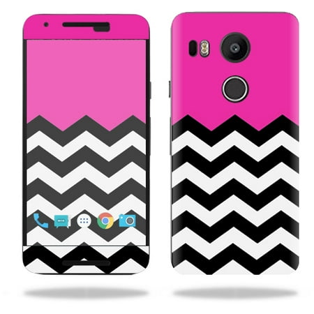 MightySkins Skin Compatible With LG Google Nexus 5X case wrap cover sticker skins Hot Pink Chevron