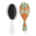 thumbnail image 2 of Vintage Chic Hair Brush with Soft Bristles, Detangling Paddle Comb Featuring Tribal and Rustic Patterns for Daily Use, 2 of 8