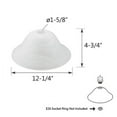 thumbnail image 2 of Aspen Creative 23509-11,Alabaster Glass Shade for Medium Base Socket Torchiere Lamp, Swag Lamp, Pendant and Island Fixture.12-1/4" Diameter x 4-3/4" High., 2 of 5