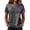 1-Dark Purple-50306aa, variant on 1776-2026 250 Anniversary USA Shirt Women Patriotic Waffle Shirt Women 4th of July Color Block Womens T Shirts