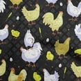thumbnail image 1 of oneOone Cotton Jersey Black Fabric Hen Fabric For Sewing Printed Craft Fabric By The Yard 58 Inch Wide-9W, 1 of 6