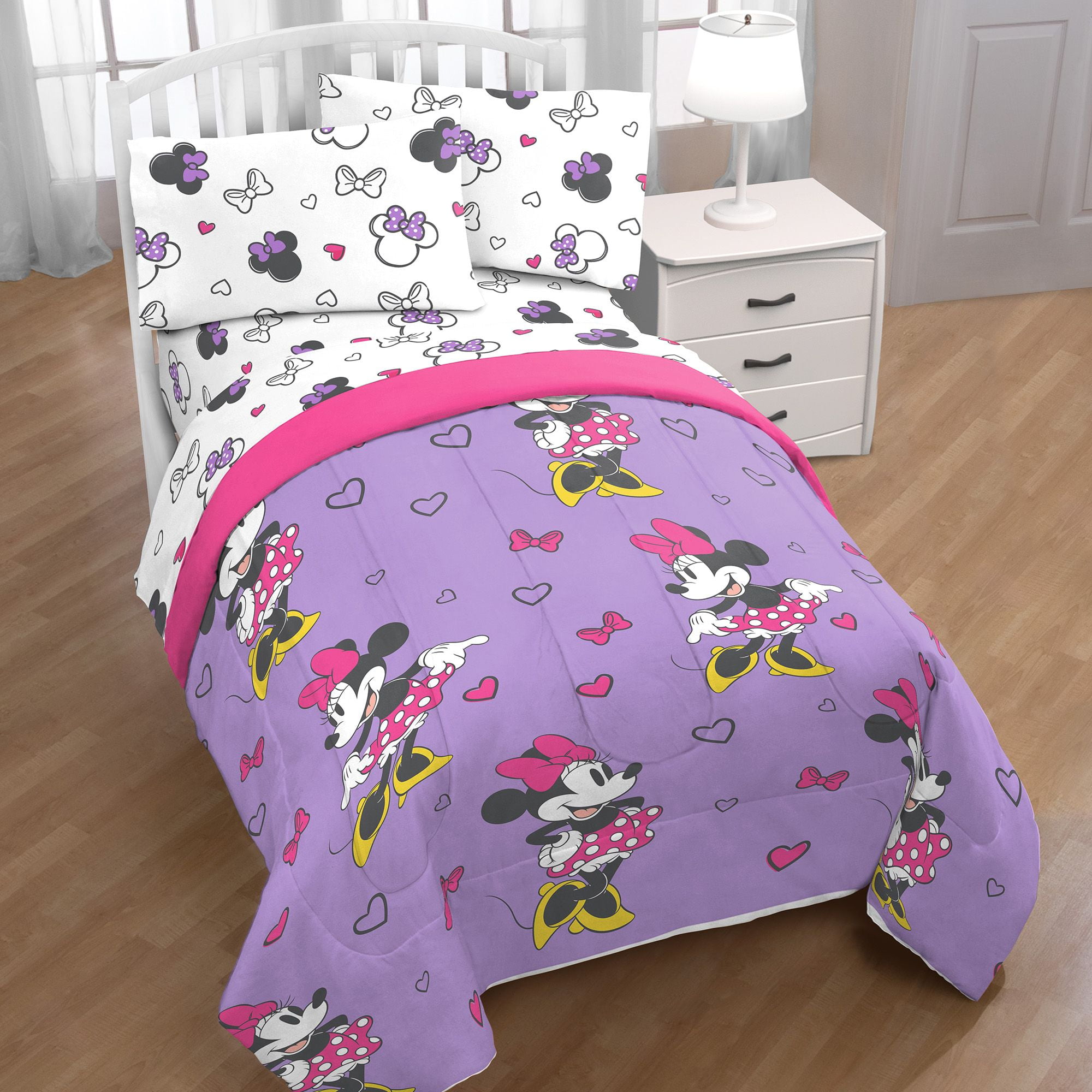 purple minnie mouse crib bedding