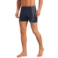 thumbnail image 4 of INSPIRE CHIC Men's Color Block Swimwear Adjustable Drawstring Pool Swimming Shorts 34 Gray, 4 of 4