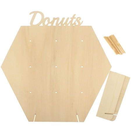 

greenhome 1 Set Donut Stand Easy to Install Decorative Fine Craftsmanship Handmade Dessert Cake Display Rack for Party
