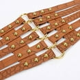 thumbnail image 7 of Prolriy Corset Belts for Women, Women's Fashion Vintage Wide Waist Belt Elastic Stretch Belts with Interlock Buckle Womens Belt Brown One Size, 7 of 7