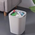 thumbnail image 3 of Baohd Convenient And Practical Uncovered Trash Can For Hotel Sealed Base Design ABS Minimalist Trash Canoutdoor Dustbins grey 12L, 3 of 6