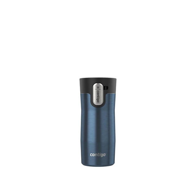 Contigo Vaso Térmico Acero Inoxidable 355 ML Azul Metalizado Antiderrames West Loop Tapa de Fácil Limpieza Aislamiento Térmico