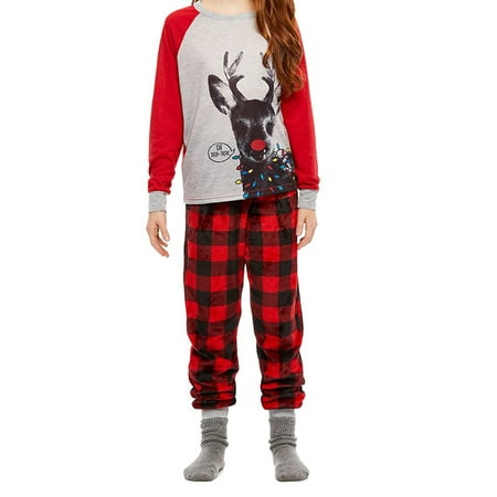 

Gupgi Christmas Family Matching Deer Pajamas Set Women Kids Sleepwear