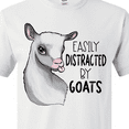 thumbnail image 4 of Inktastic Easily Distracted by Goats Cute Goat T-Shirt, 4 of 5