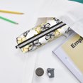 thumbnail image 6 of Yiaed Golden Glitter Butterflies Print Leather Pencil Case - Leather Pen Pencil Holder - Elegant & Practical Pencil Pouch for Work & Office, 6 of 7