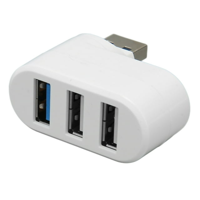90 Degree Rotatable USB Hub, With 3 Port, Plug And Play Supports Hot Swap 180 Degree Rotatable USB 3.0 2.0 USB Expansion Allocator For Desktop PC Computer