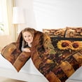 thumbnail image 4 of jejeloiu Rustic Farm Animal Print 7 Pieces Bedding Comforter Set Kids,Country Farm Highland Cow Sunflower Full Bedding Set For Women,Reversible, 4 of 7