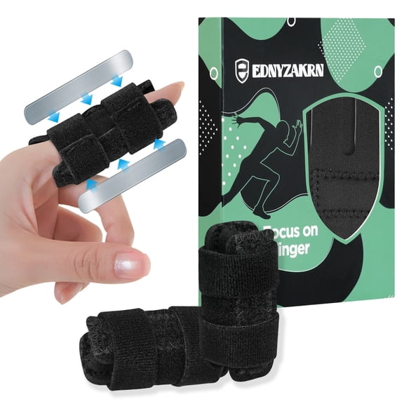 EDNYZAKRN 2Pcs Finger splints with 2 Metal Bar, Finger Brace for Trigger Finger, Broken Finger, Mallet Finger