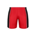thumbnail image 2 of dPois Shorts à Taille Élastique pour Hommes Shorts de Compression pour Cyclisme Natation Course Rouge Noir 4TG, 2 of 5