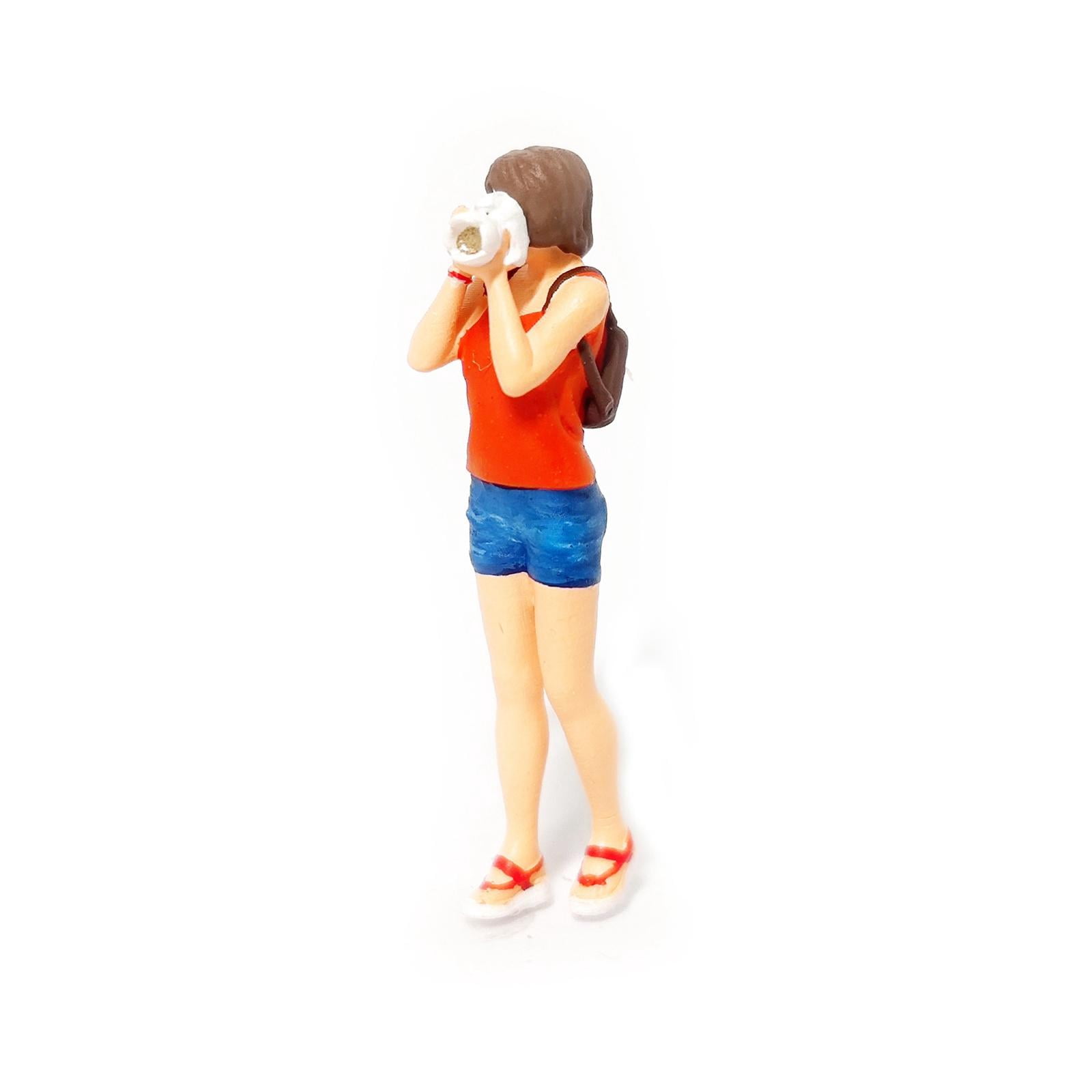 LeeQinersw 1/64 Miniature Scene Props Photography Props Motorcycle Figurines for Decoration Red