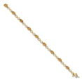 thumbnail image 2 of Diamond2Deal 14K Yellow Gold Citrine Diamond Infinity Bracelet 7inch for Women, 2 of 4