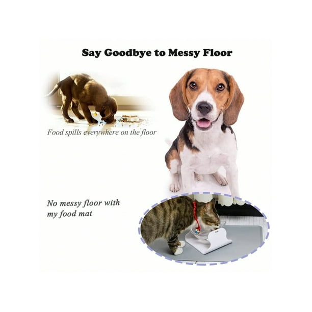 Grey cat food mat online