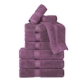 thumbnail image 2 of Superior 800 GSM Egyptian Cotton 9-Piece Heavyweight Towel Set, Plum, 2 of 10