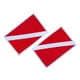 thumbnail image 5 of Parche De Bandera De Buceo De 2x2 Piezas, Insignia Para Mochila, Parches Bordados Para Coser Sunnimix Parche de bandera de buceo, 5 of 8