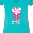 thumbnail image 4 of Inktastic Sweetheart-valentine Lollipop Women's V-Neck T-Shirt, 4 of 5