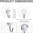 thumbnail image 4 of eZAKKA 16PCS Suction Cup Hooks 45mm,Reusable Heavy Transparent Duty Vacuum Suction Cup Hooks for Shower, Kitchen Bathroom Towel Hooks Removable Wreath Door Hanger Window Suction Cup Hooks, 4 of 5
