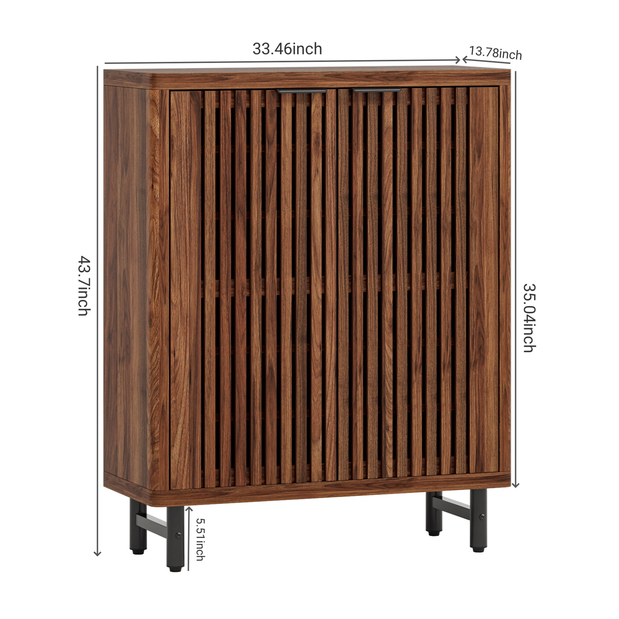 MAYEERTY High-Quality MDF Shoe Cabinet with Sturdy Metal Legs Eco-Friendly & Easy to Clean