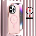 thumbnail image 4 of Funda TEKKU Matte Color para iPhone 15 PLUS Trans Rosa compatible con MagSafe, 4 of 5