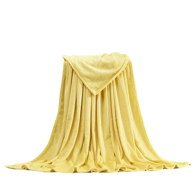 Pompotops Super Soft Warm Solid Warm Micro Plush Fleece Blanket Throw Rug Sofa Bedding Clearance