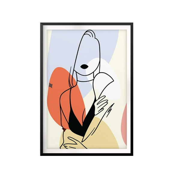 Silhouette Shawl 5 x 7 UNFRAMED Print Silhouette Wall Art