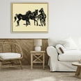 thumbnail image 2 of Stupell Industries Horses in Motion Study Gold Framed Floater Canvas Wall Art design by Victoria Barnes, 25 x 31, 2 of 9