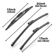 Windshield Wiper Blades 24+17+13 Replacement for GMC Terrain MK1 2010-2017, Ford Kuga MK1 2008-2012