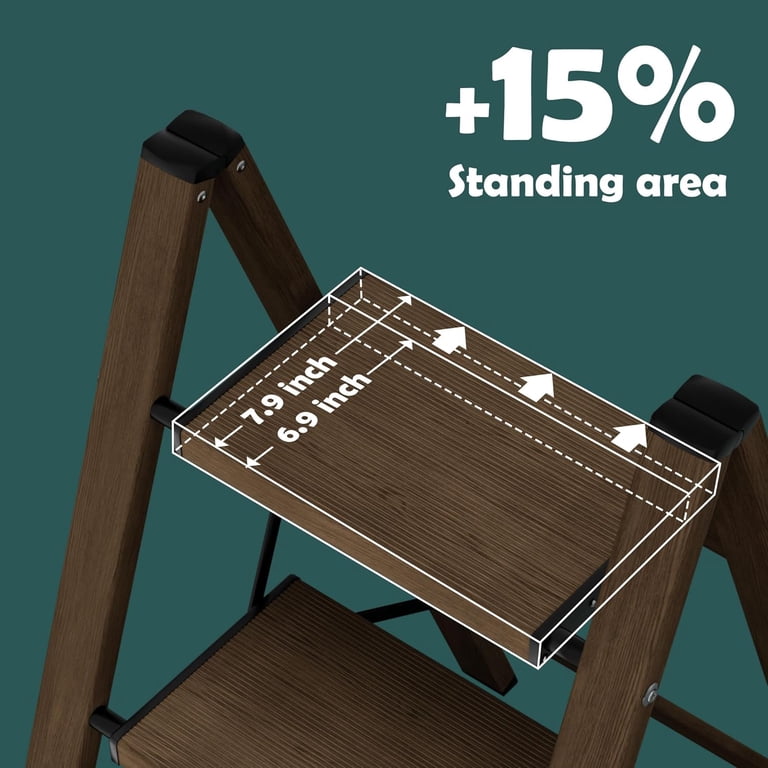 Heavy Duty Augtarlion 4 Step Ladder, Aluminum Folding Step Stool With ...