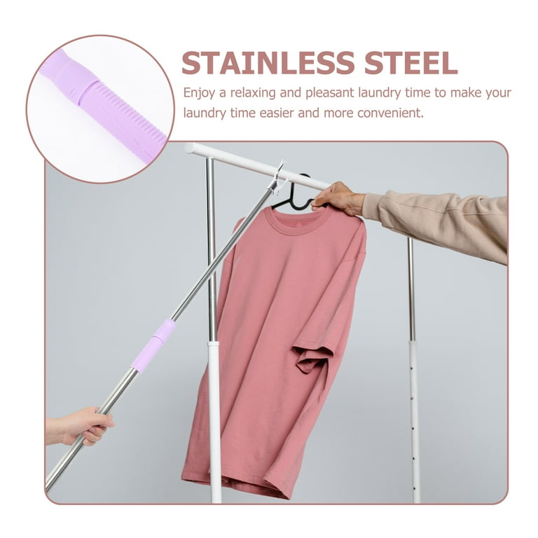 Pole Clothes Closet Rod Reach Stick Hook Reaching Retractable Long Telescoping Garment Drying Hanger Sticks Dressing, Size: 74x6x2cm