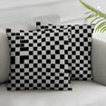 thumbnail image 3 of BANET Throw Pillow Covers Gingham Square Pillow Cases Set of 2 for Decorative Cushion Bed Couch Sofa Black White 20x20in, 3 of 7