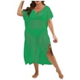 thumbnail image 2 of Ruimatai Plus Size Cover Ups for Swimwear Bathing Suit Cover Up for Women Women's Plus Bathing Suit Cover Up For Beach Pool Swimwear Crochet Dress, 2 of 6