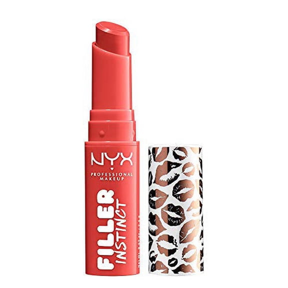 NYX Professional Makeup Filler Instinct Sheer Plumping Lip Balm, Hydrating formula, infused with Hyaluronic Acid and Ginger, Besos