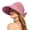 Pink, variant on Breezora Womens Wide Brim Sun Visor Hat Summer Packable Cap for Travel Beach Outdoor