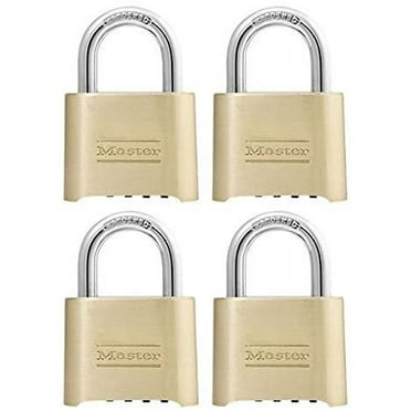 Master Lock Padlock, Set Your Own Combination Lock, 2 in. Wide, 175D Pack of 4
