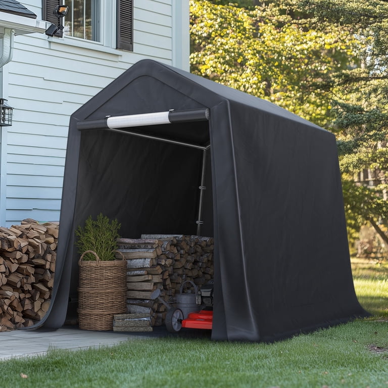 ADVANCE OUTDOOR 6x8 ft Outdoor Storage Shelter Shed with Doors