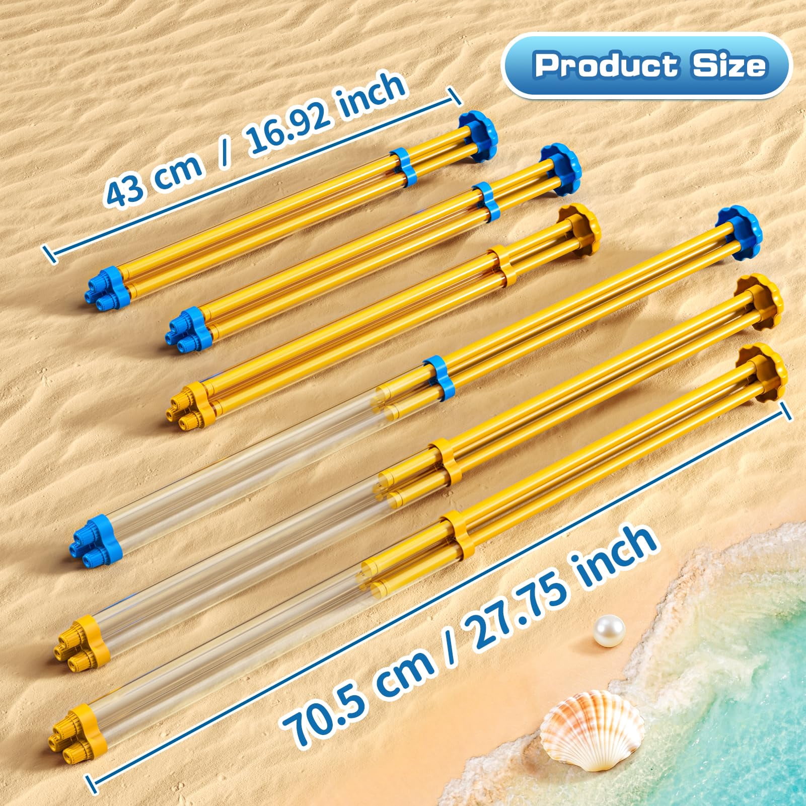 6-pack Squirt Blasters Set Summer Outdoor Pool Beach Party Play