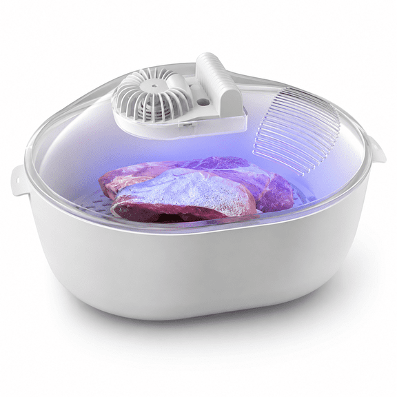 Meat Defroster for the Sink,Meat Defrosting Machine,Defrosting Quick Defrost Tray with Blue Light,Kitchen Accessories,Sealed Food Preservation and Defrosting Machine for Home Kitchen