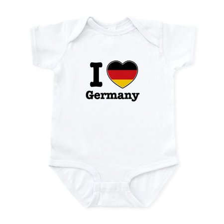 

CafePress - I Love Germany Infant Bodysuit - Baby Light Bodysuit Size Newborn - 24 Months