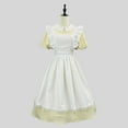 thumbnail image 2 of Levmjia Womens Dresses Fashion Solid Color Cute Shirt Bowknot Maid Outfit Role Playing Loose Fit Short Sleeve Casual Comfortable Dress, 2 of 5