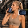 thumbnail image 5 of Ozark Trail 10oz Ceramic Lined Stainless Steel Lowball Tumbler with Magnetic Tritan Transparent Slider Lid, Navy Blue, 5 of 17