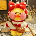 thumbnail image 3 of 30cm kawaii cosplay yellow Duck plush toys Cute Stuffed Duck Lalafanfan mimi Duck Hug Animals Toys Soft Plushies Children Toys, 3 of 5