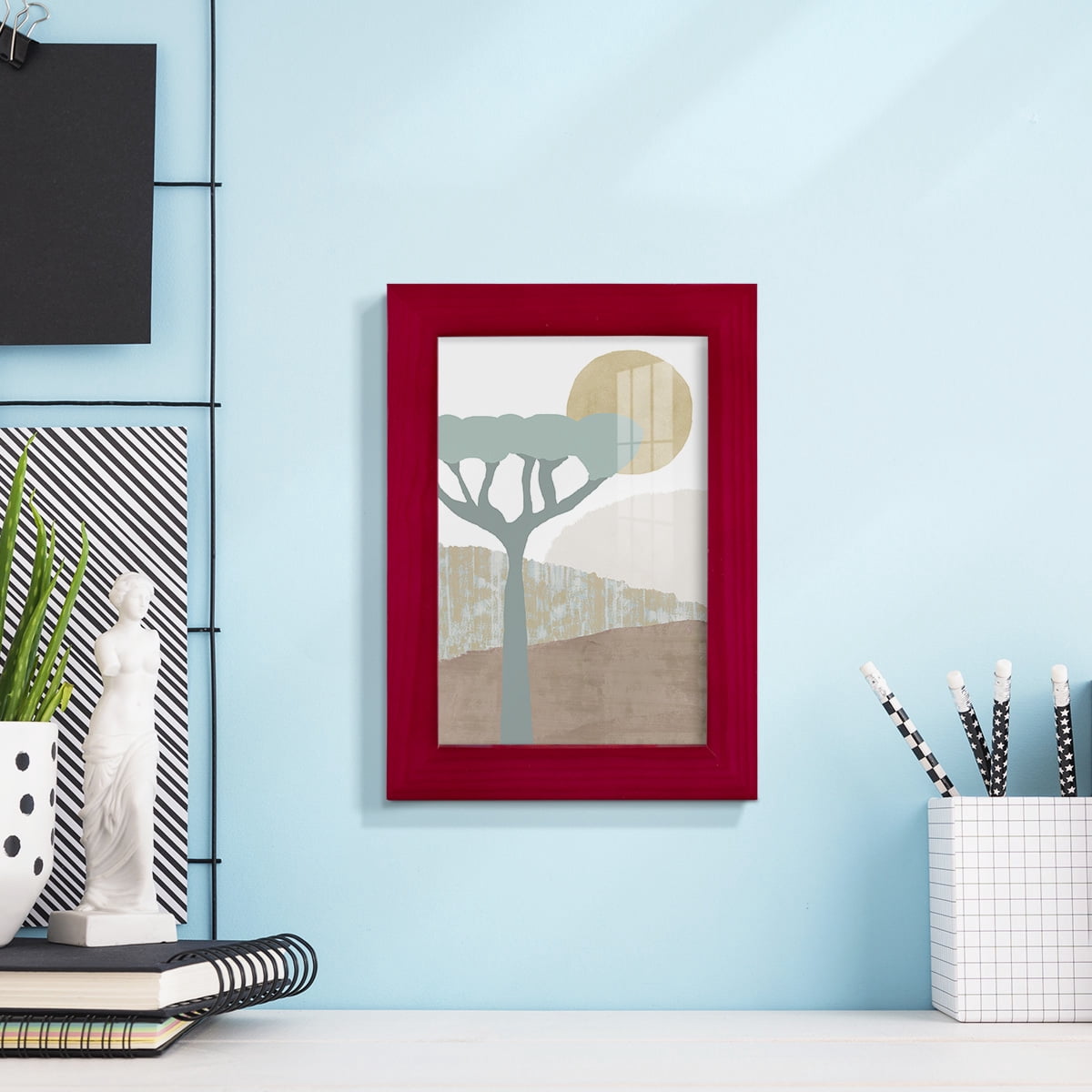 Ennerdale II - Framed Print w/glass - Cherry Red
