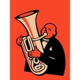 thumbnail image 3 of Rogan, Mark 12x14 Black Modern Framed Museum Art Print Titled - The Tuba, 3 of 5