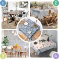 thumbnail image 4 of Floral 42" Square Waterproof Tablecloth, Floral Print Polyester Table Cover, 4 of 6
